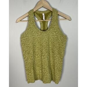 Athleta Momentum Allure Print Tank Top Racerback Lemon Lime Size Small Women’s